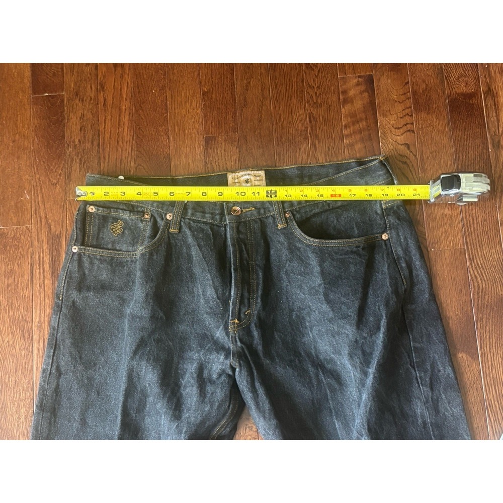 Rocawear Jeans Mens 40x34 Black Baggy Wide Leg Denim Y2K Hip Hop - Picture 4 of 7